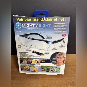 NIB Ontel Mighty Sight LED Powered Magnifying Eyewear As Seen On T.V. Glasses